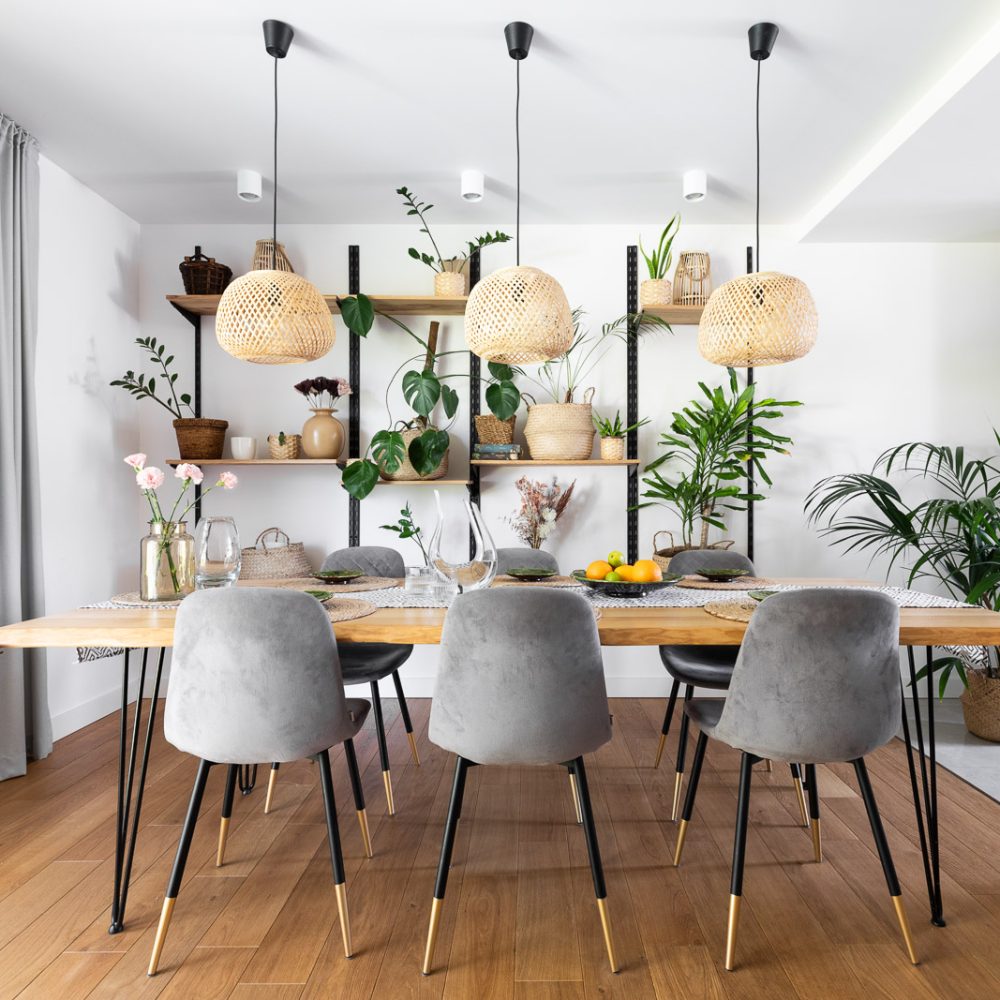 jadalnia w stylu boho